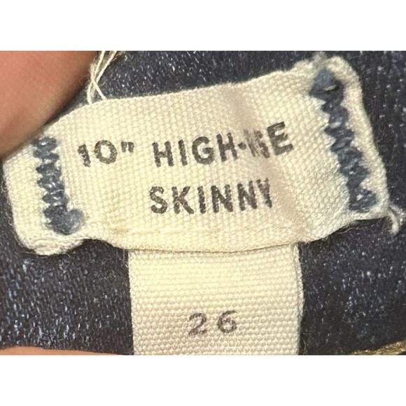 Madewell 10" High Rise Skinny Denim Jeans size 26 - Picture 5 of 5